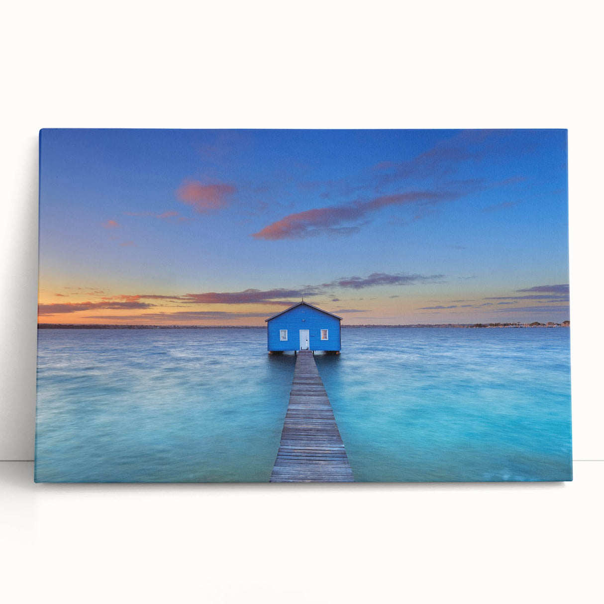 Black and white stretched canvas of Perth, Australia skyline, ideal for kitchen wall art or bedroom ambiance.