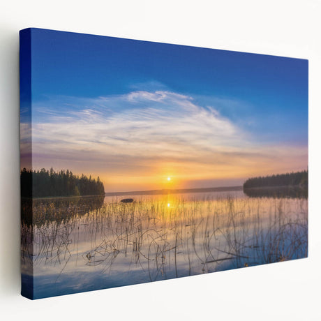 Saskatchewan landscape on stretched canvas, featuring muted earth tones, ideal for kitchen wall art.