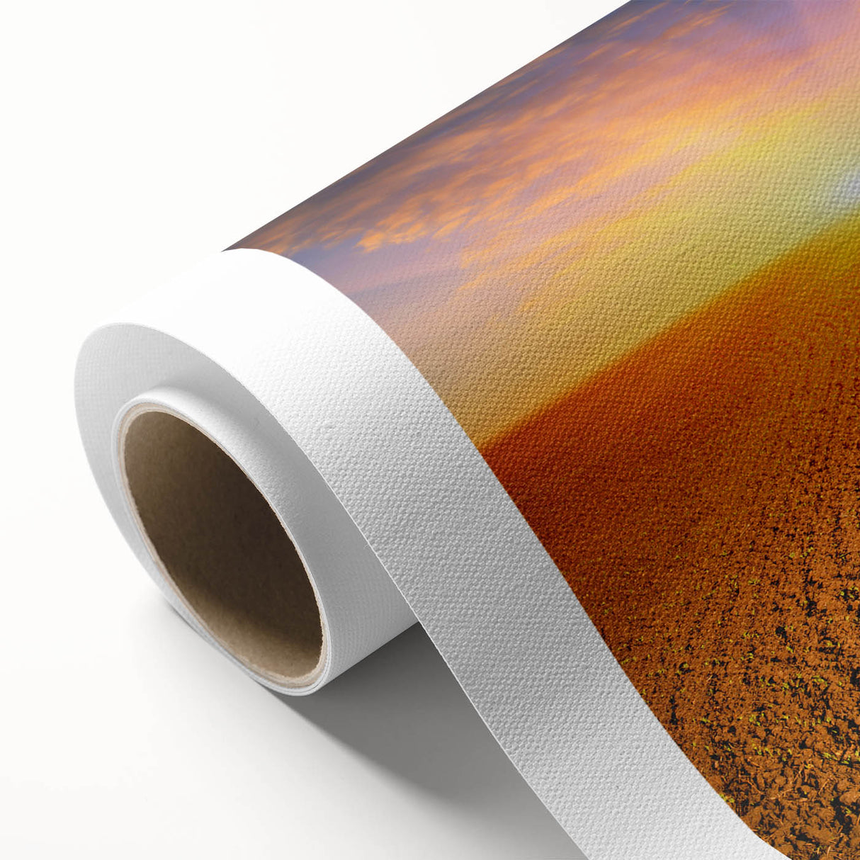 Art deco poster of a serene Ukrainian landscape in soft pastel shades on rolled canvas, suitable for nursery wall art.