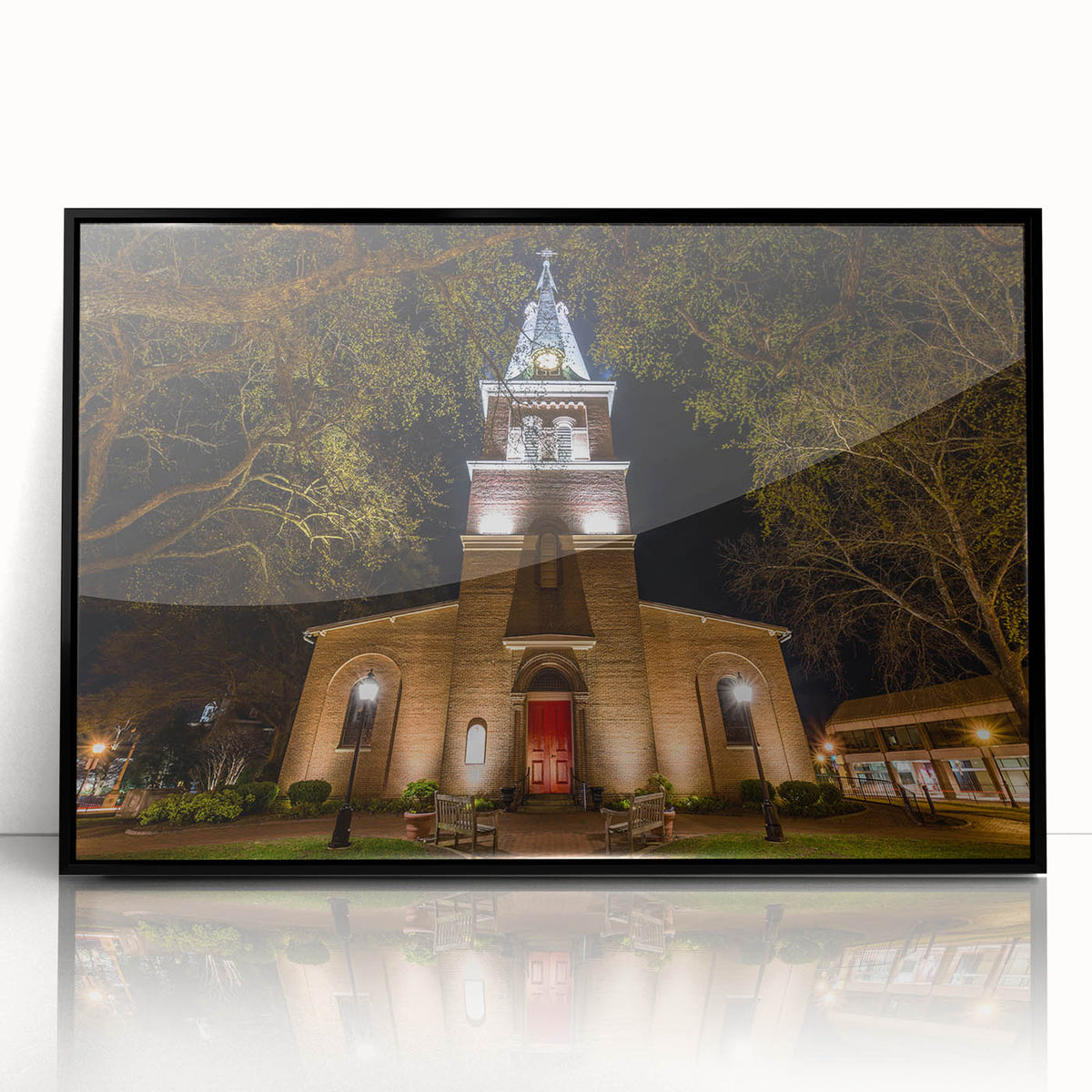 Large abstract wall art depicting Annapolis, Maryland, in muted gray and blue tones on a framed acrylic panel.