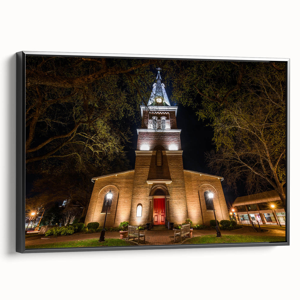Black and white framed canvas depicting a vintage-style Annapolis landscape, suitable for bedroom wall art.