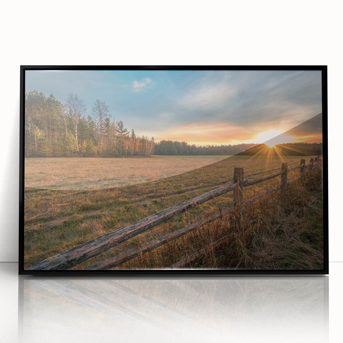 Framed acrylic print of a large abstract depiction of the Adirondacks in muted earth tones, ideal for modern art wall decor.