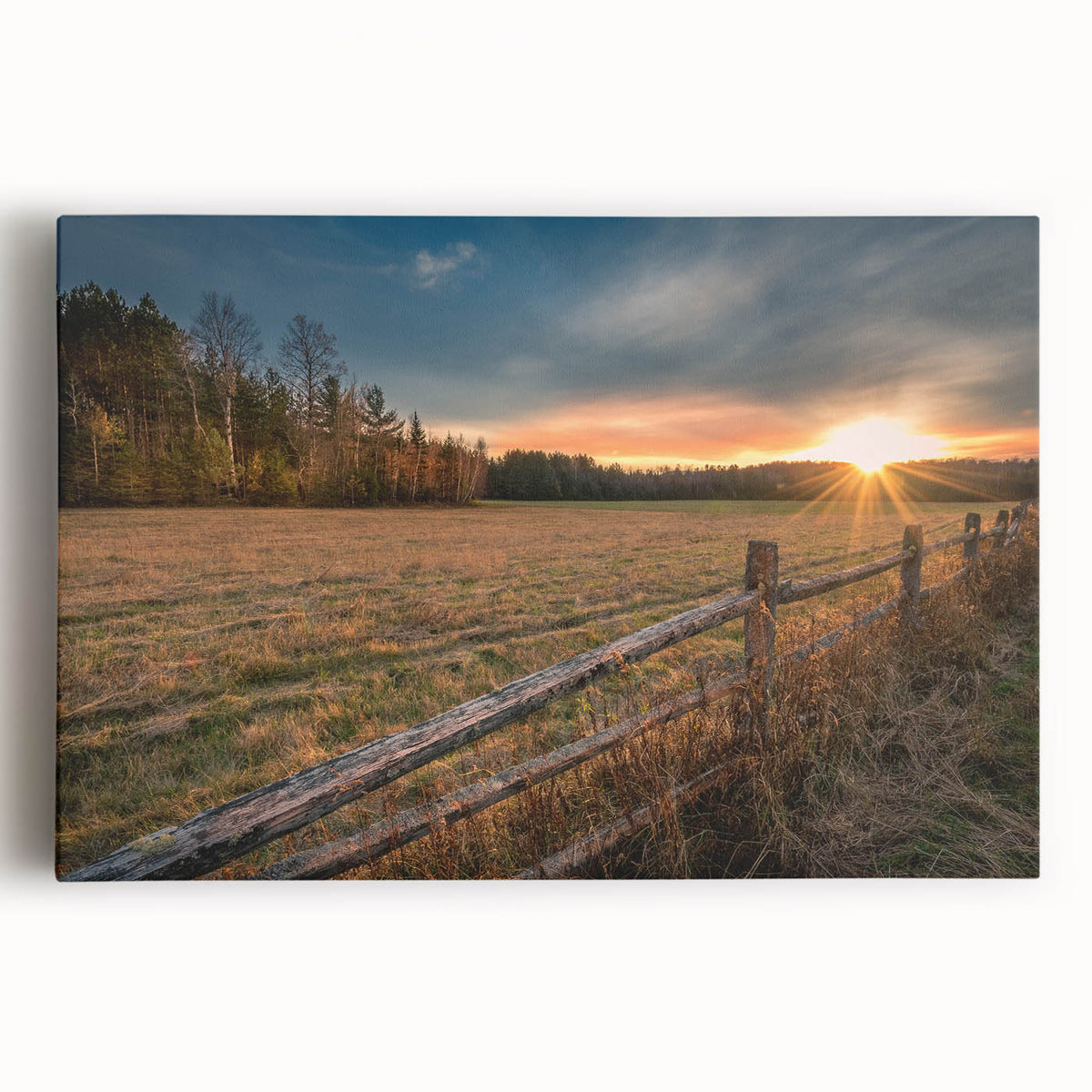 Black and white landscape of the Adirondacks on large stretched canvas, suitable for kitchen wall art.