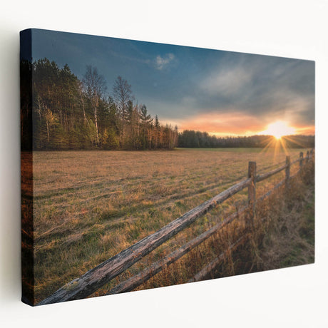 Scenic Adirondacks landscape on large stretched canvas, featuring lush greenery and tranquil lake.