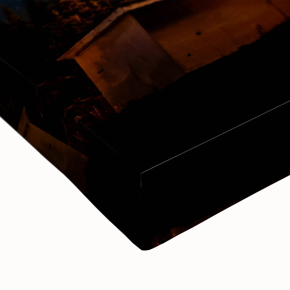 Black and white landscape art painting of New Brunswick on stretched canvas, suitable for bedroom wall decor.