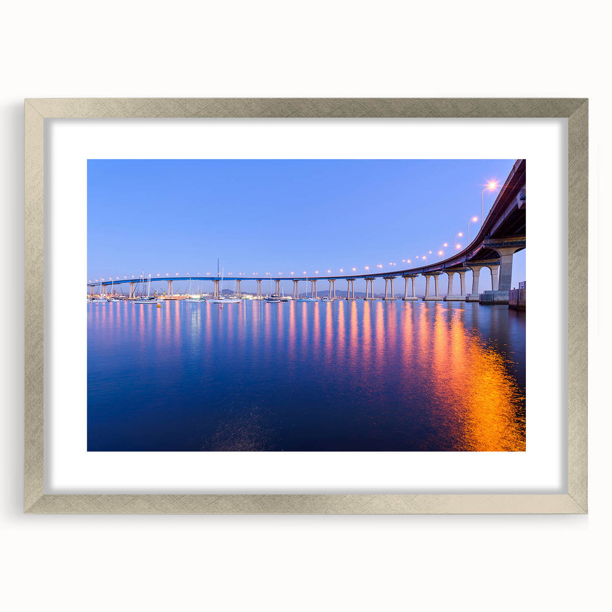 Textured abstract art print depicting a Californian landscape in muted earth tones on a framed canvas.