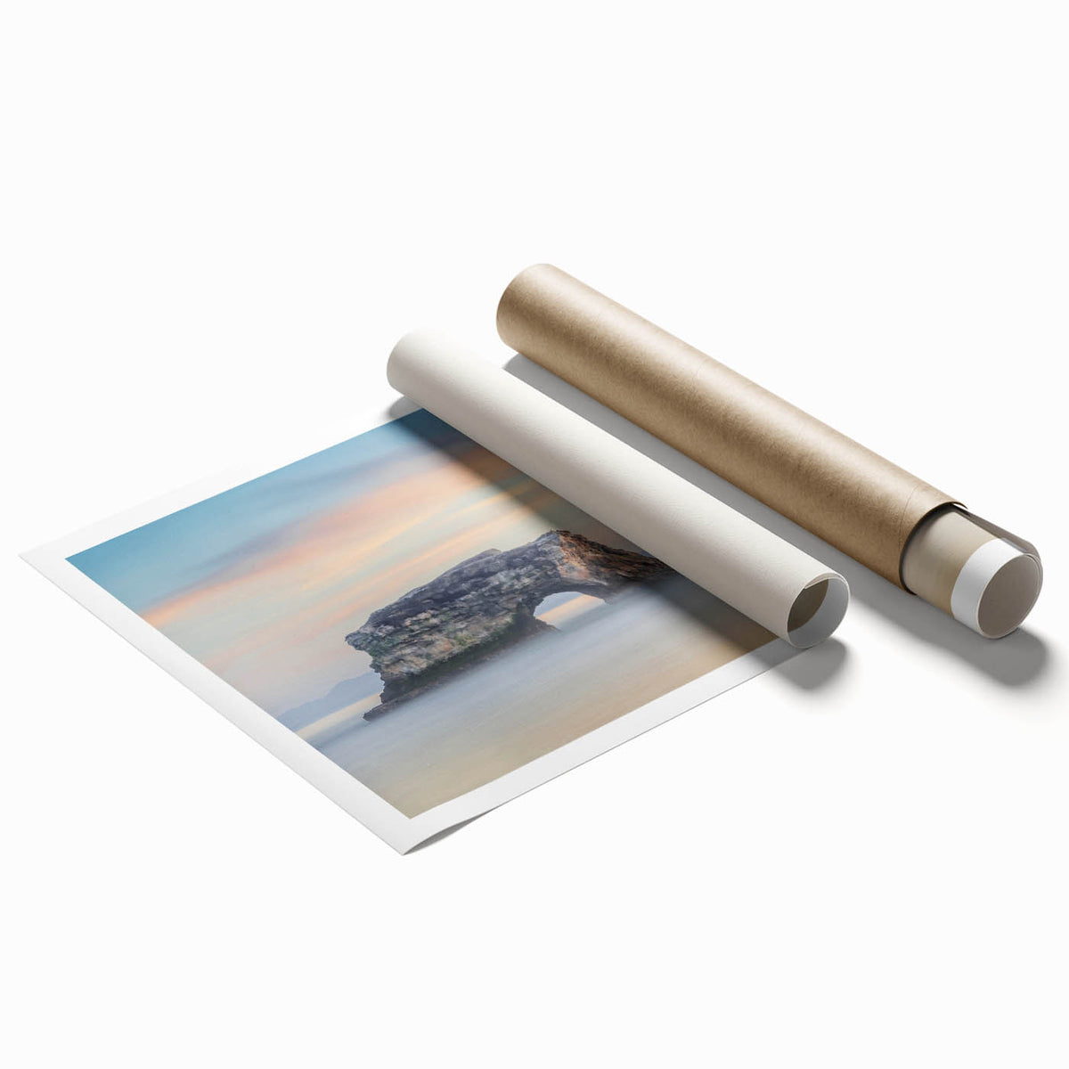 Extra large rolled print of Santa Cruz with vibrant floral motifs, ideal for classy bathroom wall art.