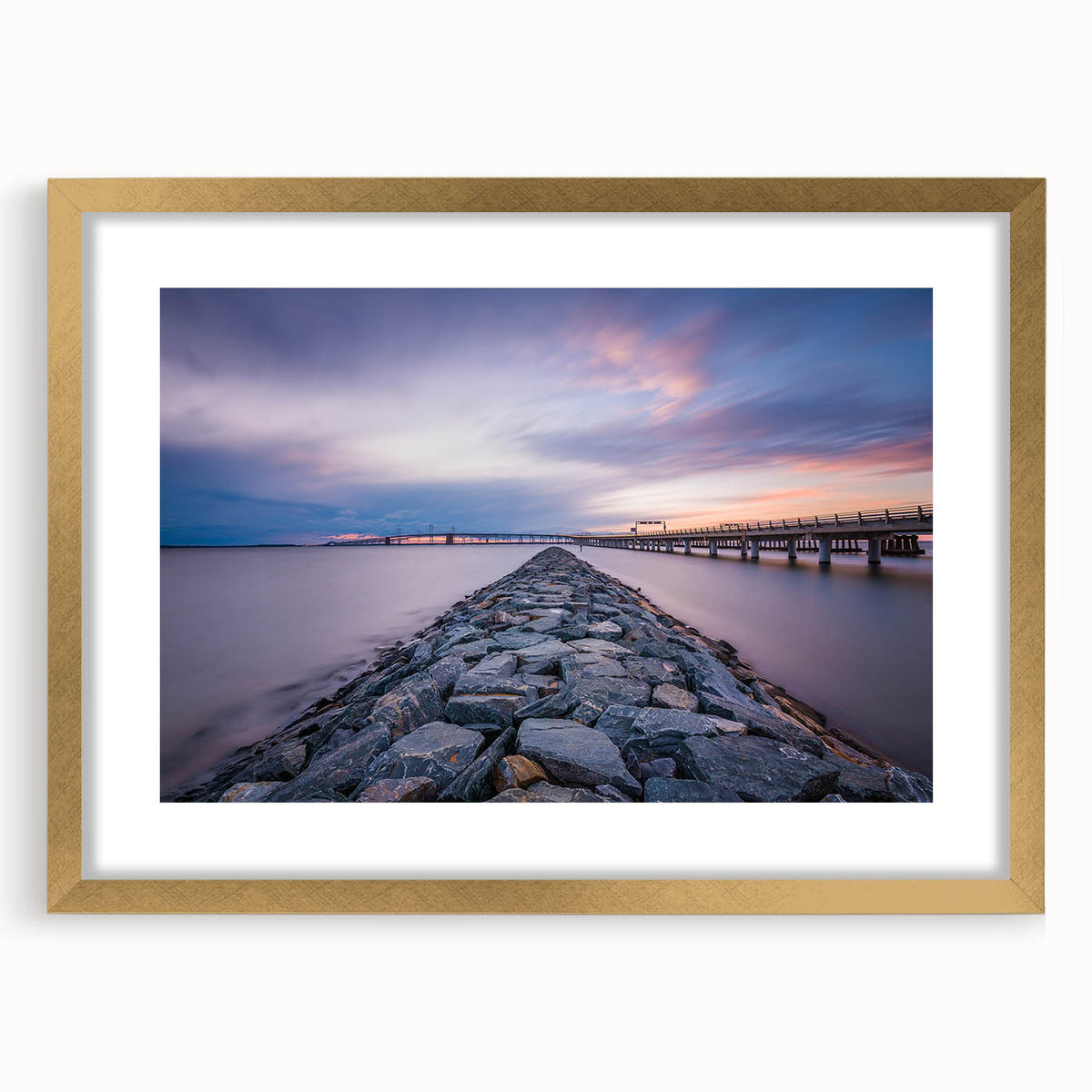 Extra large wall art depicting an abstract interpretation of Annapolis, Maryland, in textured gold and blue tones.