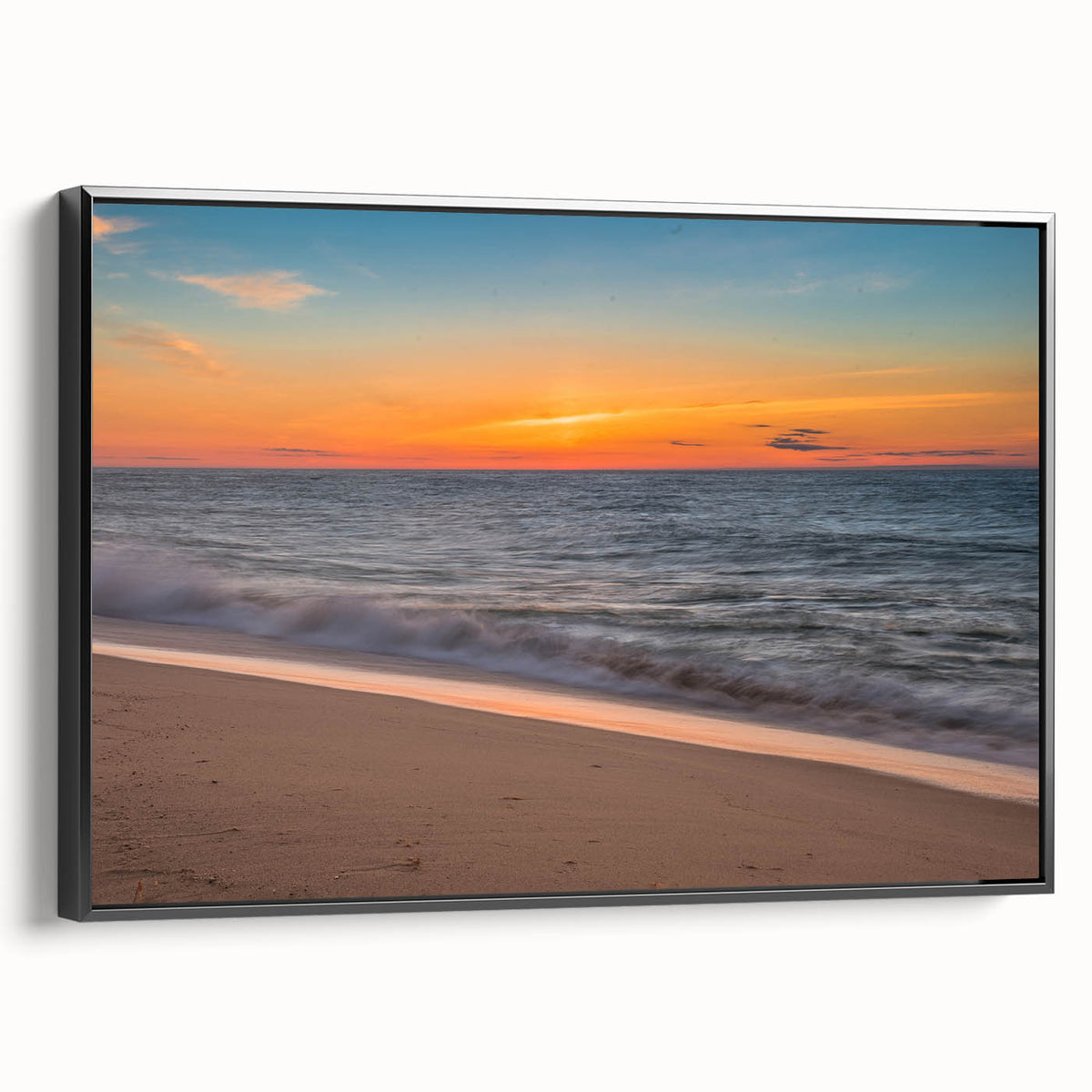 Black and white vintage poster art of Nantucket landscape on framed canvas, ideal for bedroom wall decor.