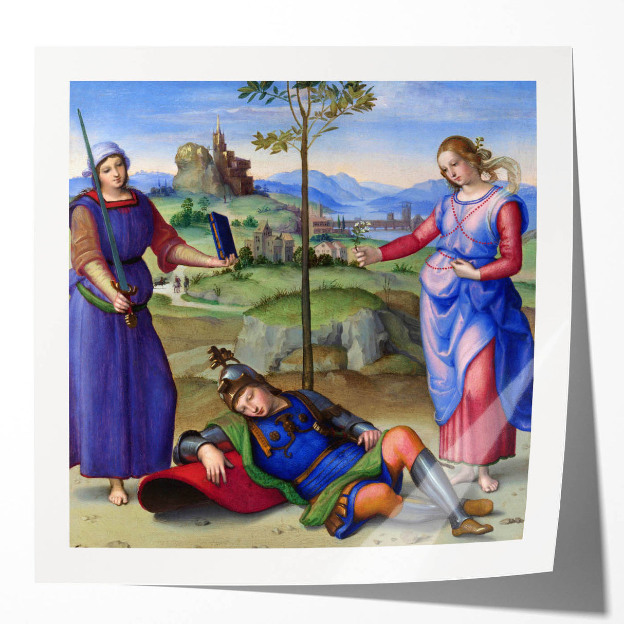 Renaissance Art Print – Raphael's Vision of a Knight – Classic Decor