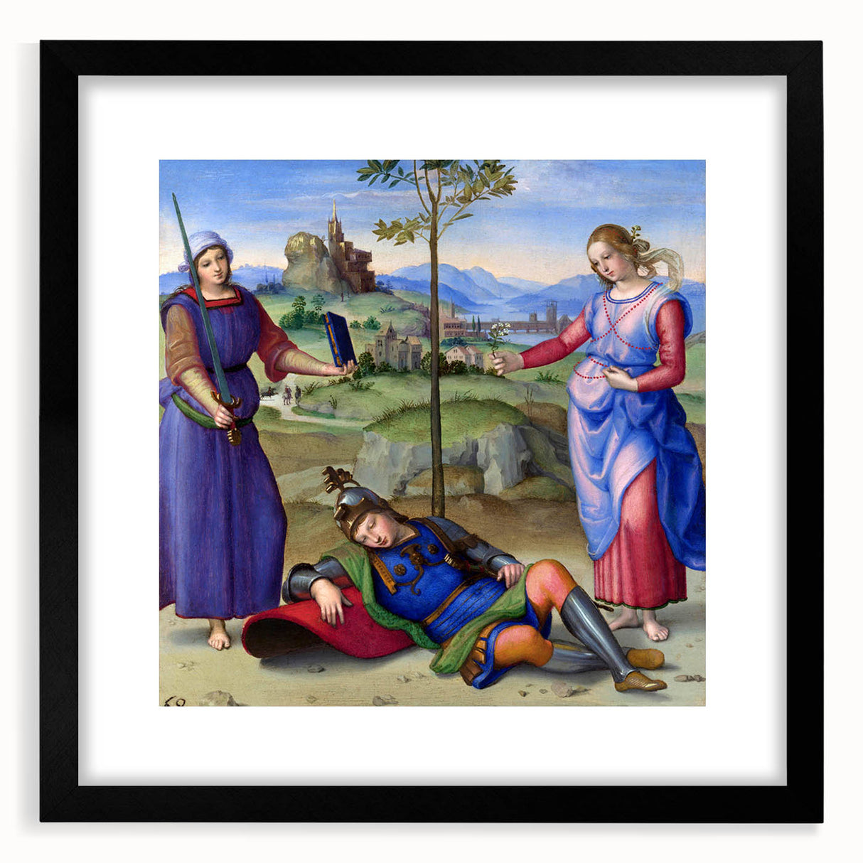 Renaissance Art Print – Raphael's Vision of a Knight – Classic Decor