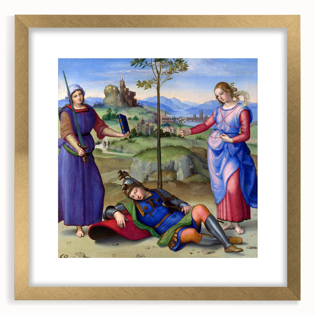 Renaissance Art Print – Raphael's Vision of a Knight – Classic Decor