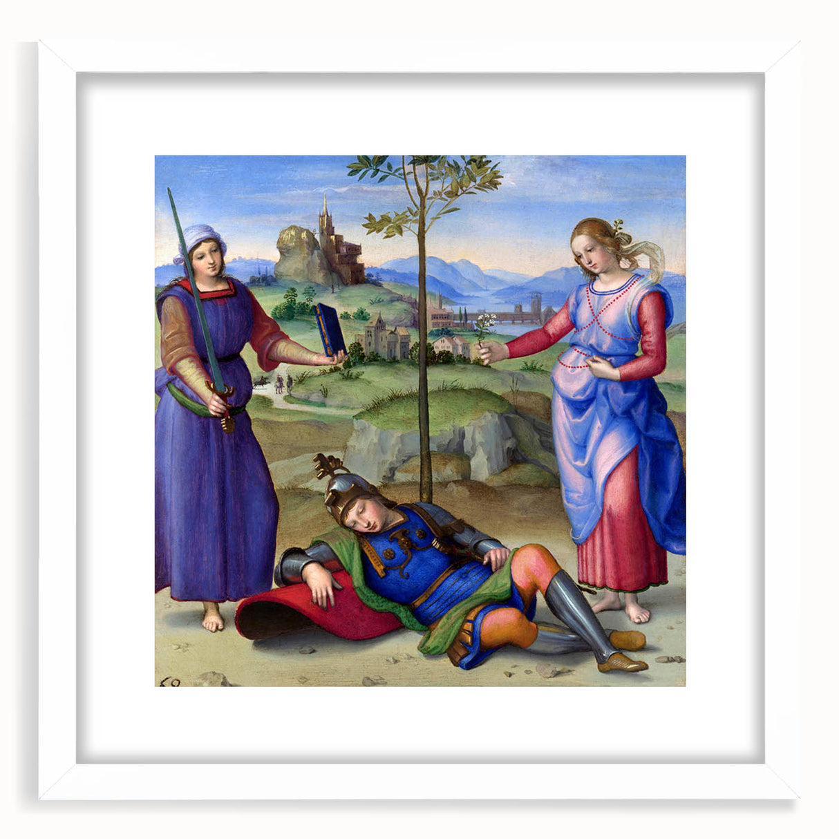 Renaissance Art Print – Raphael's Vision of a Knight – Classic Decor