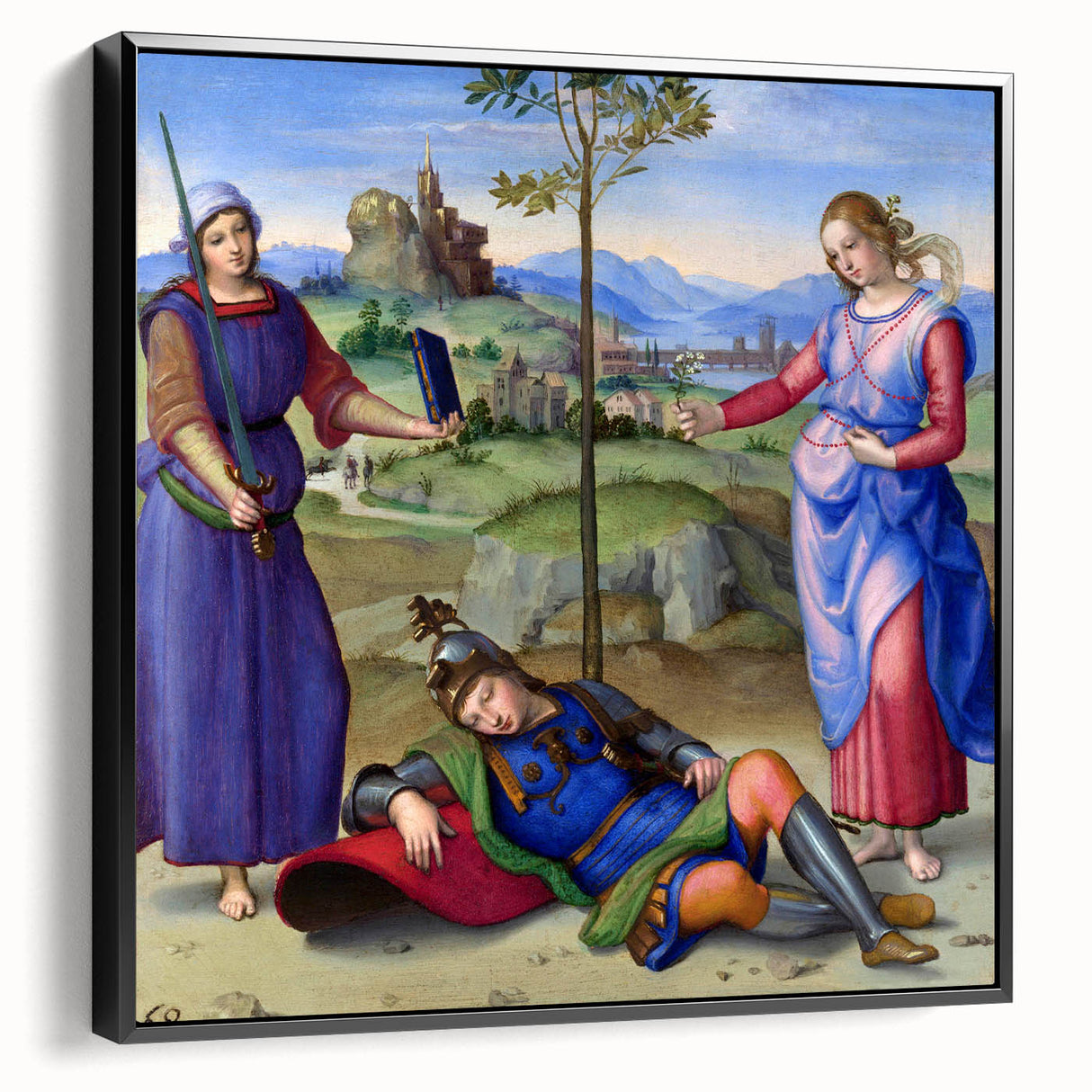 Renaissance Art Print – Raphael's Vision of a Knight – Classic Decor