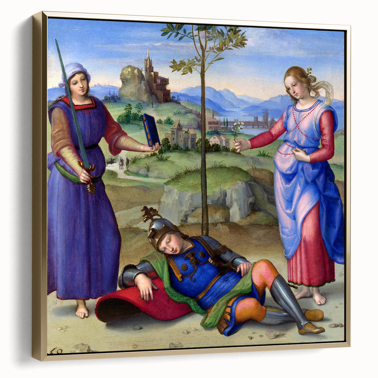 Renaissance Art Print – Raphael's Vision of a Knight – Classic Decor