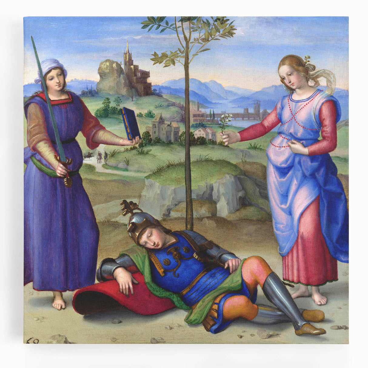 Renaissance Art Print – Raphael's Vision of a Knight – Classic Decor