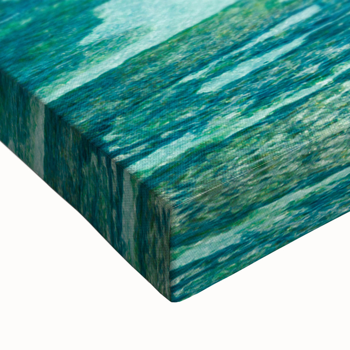 Large art of a Seychelles landscape in black and white on stretched canvas, ideal for bedroom wall decor.