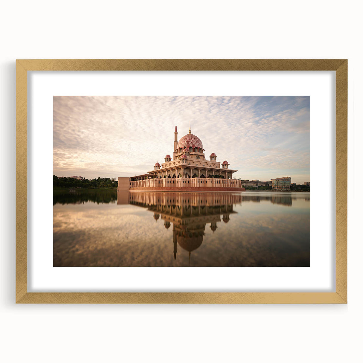 Extra large wall art featuring a textured abstract print of a Malaysian landscape in gold tones, ideal for living room decor.