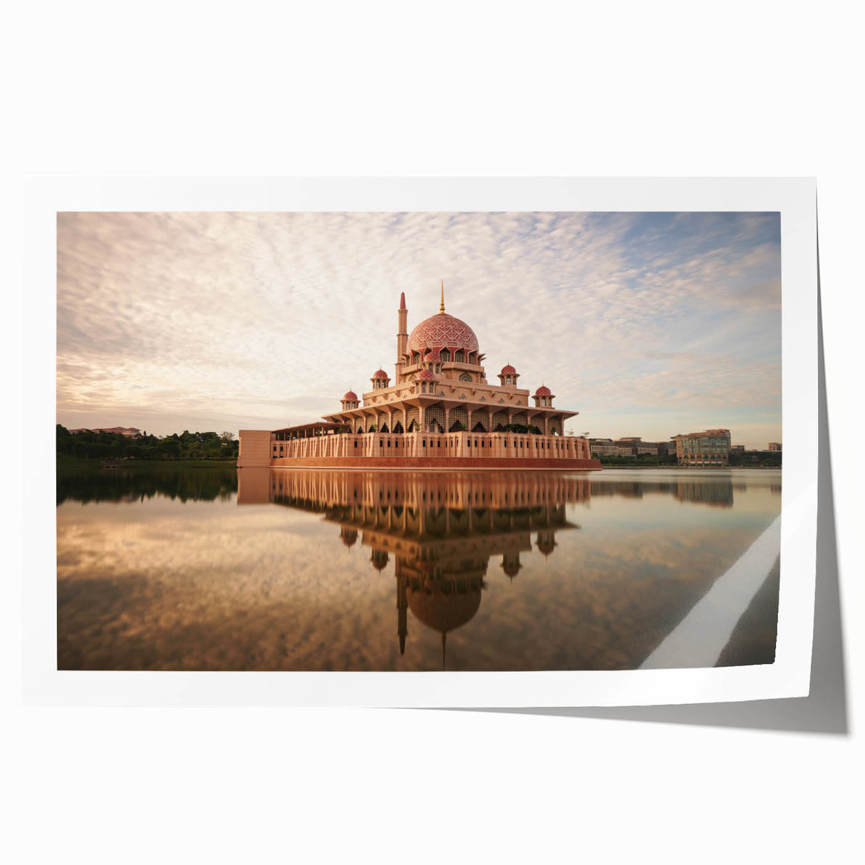 Extra large rolled print of a Malaysian landscape with vibrant green and blue tones.