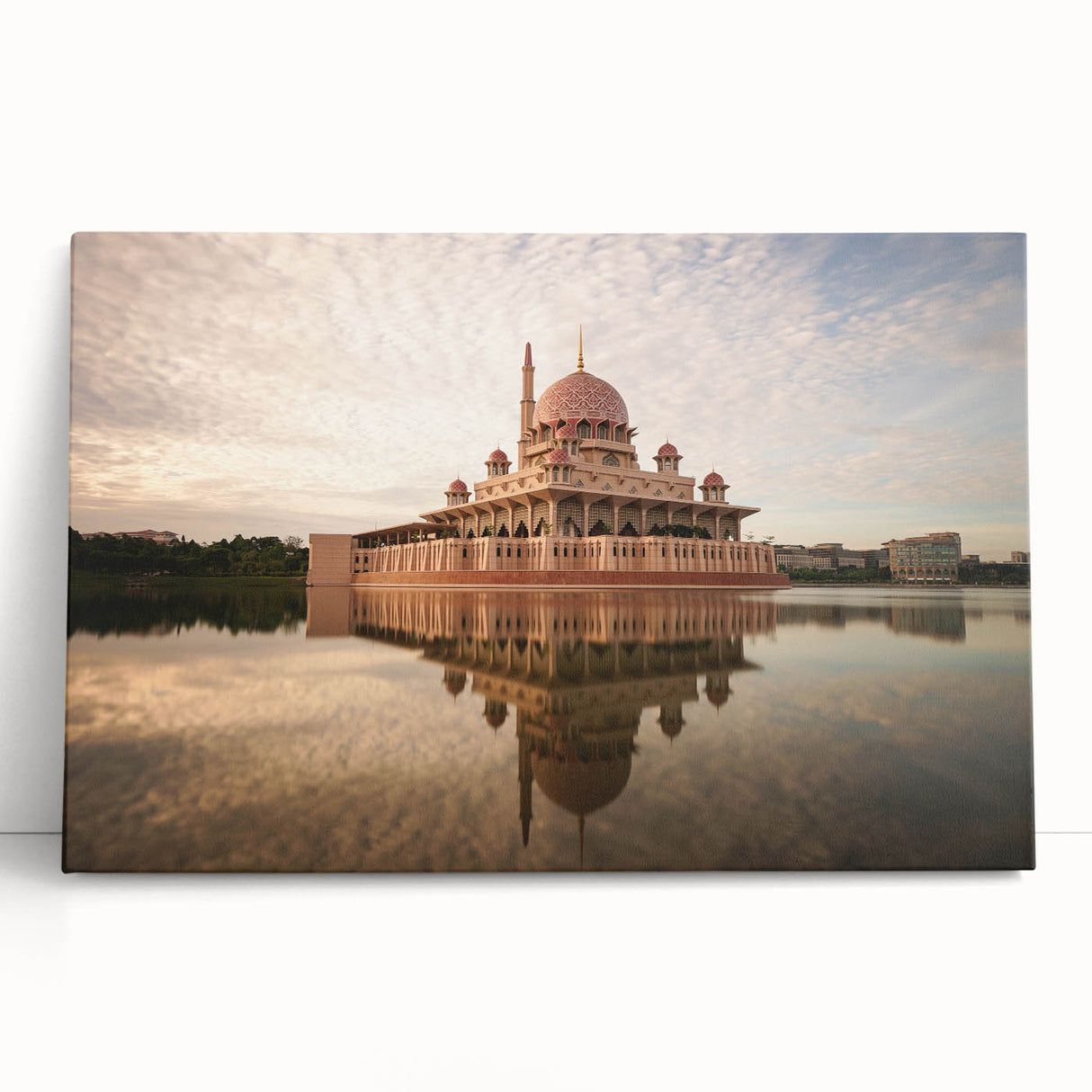 Black and white photograph of a Malaysian landscape on stretched canvas, ideal for kitchen wall art or bedroom decor.