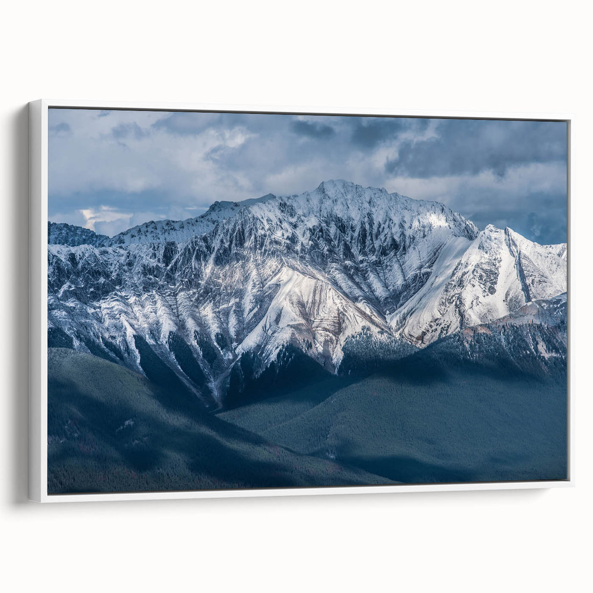 Vintage poster art of British Columbia scenery on a framed canvas, featuring colorful art in extra large size.
