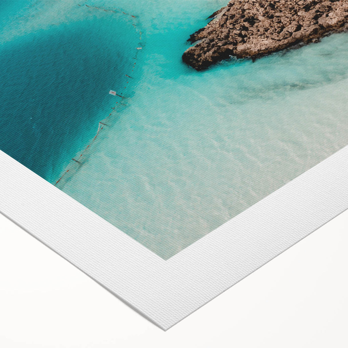 Art deco poster of Quintana Roo scenery in pastel shades on rolled canvas, suited for dining room wall art.