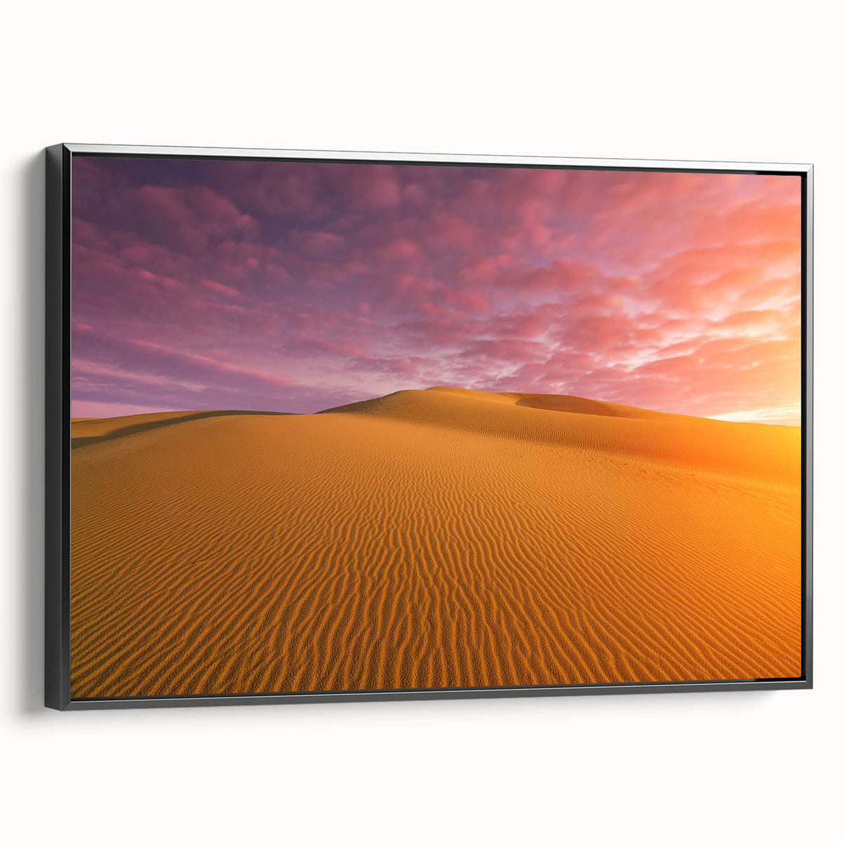 Black and white framed canvas of Dubai skyline, ideal for bedroom wall art.