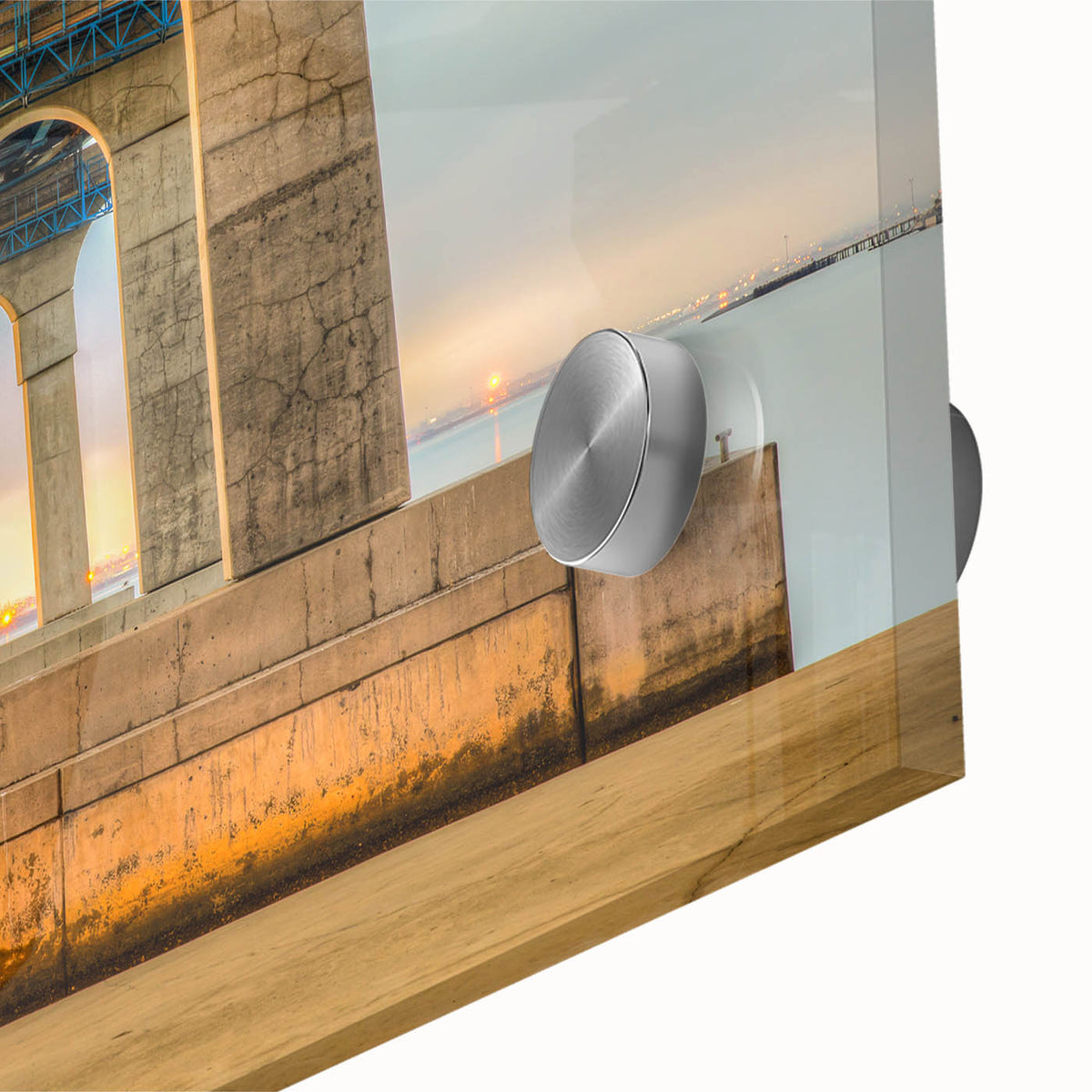 Large abstract wall art depicting California's Coronado scenery in mid-century modernist style on acrylic glass.