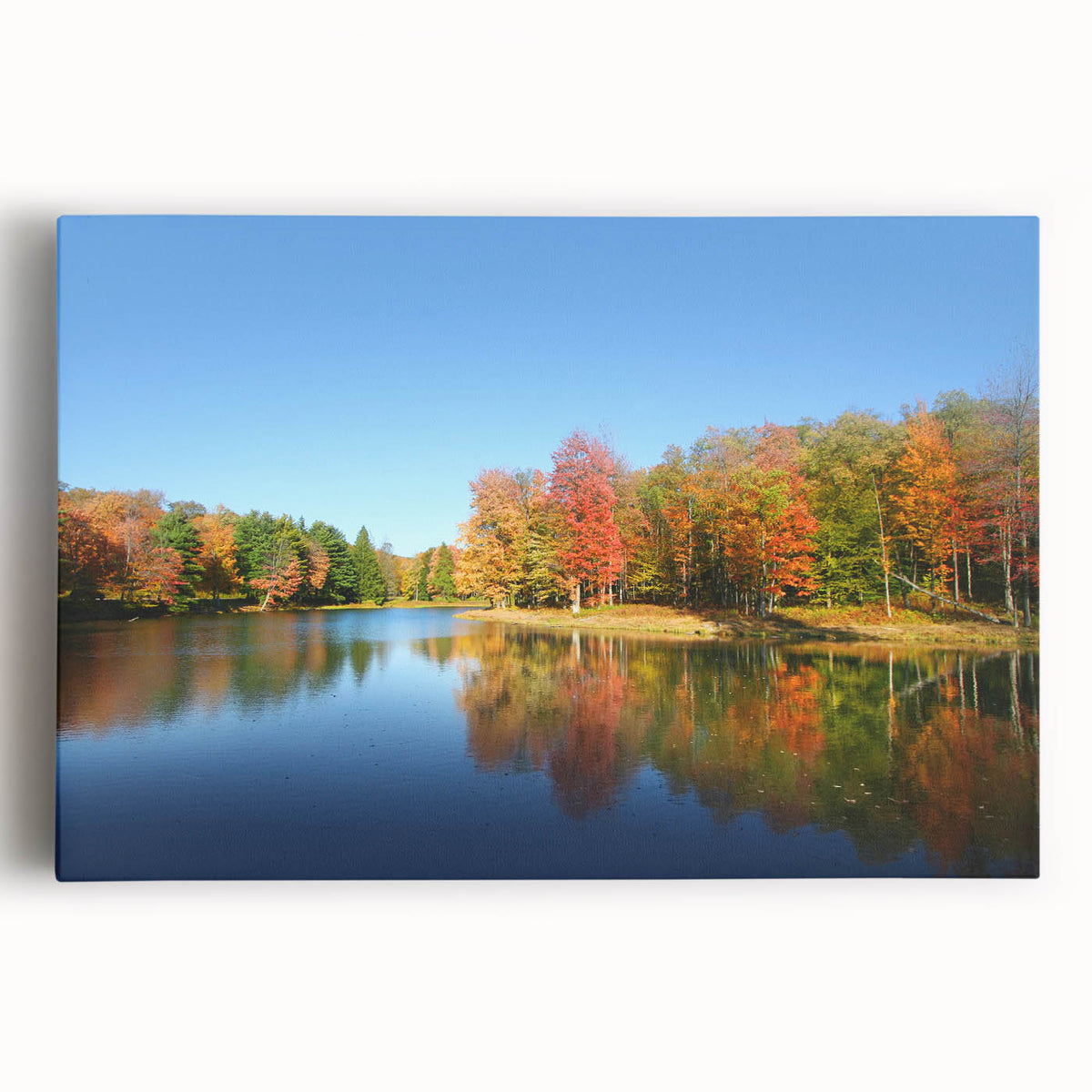 Black and white stretched canvas of Pennsylvania scenery, ideal for kitchen wall art.