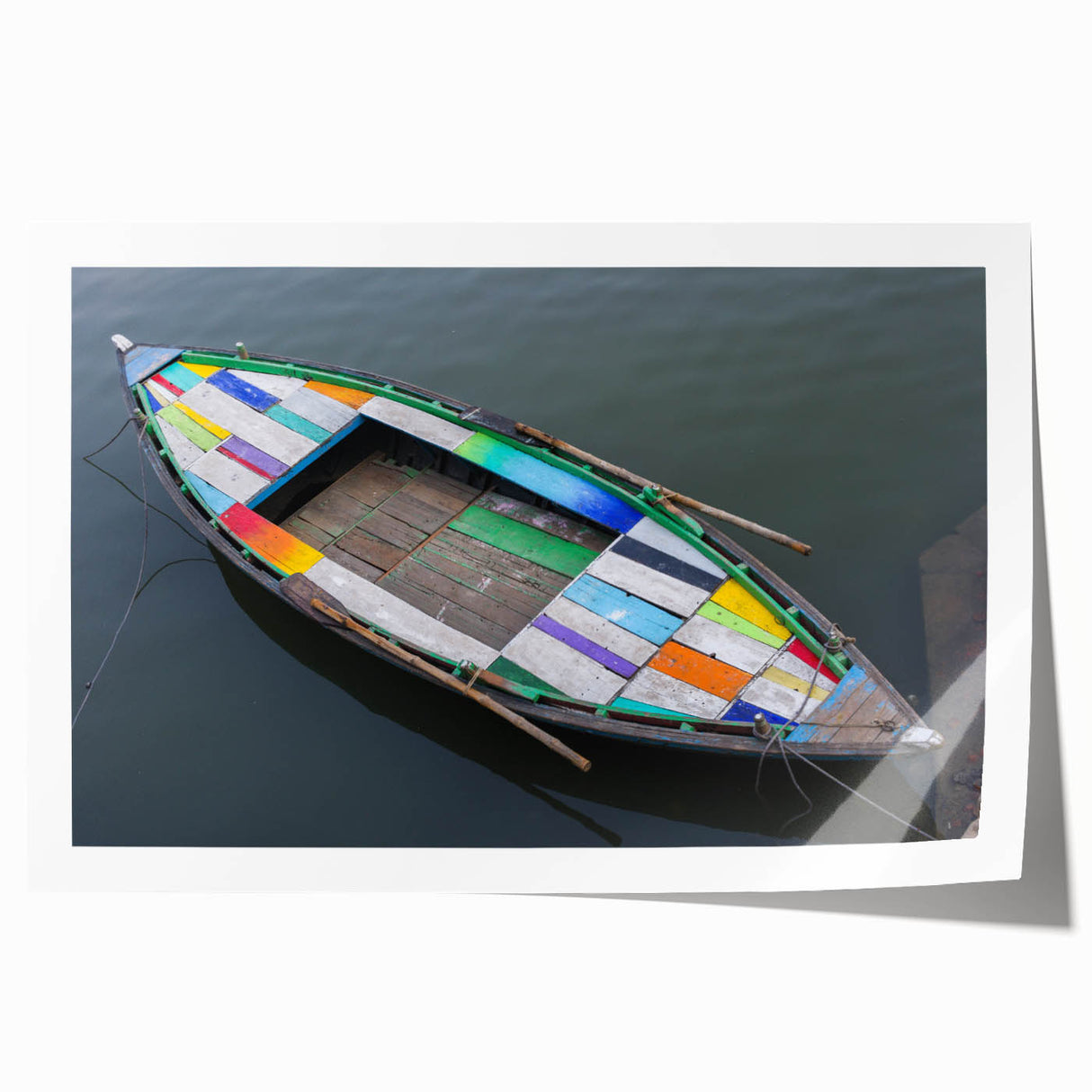 Extra large rolled print of a vibrant floral scene in India, ideal for art wall dining room or classy bathroom.