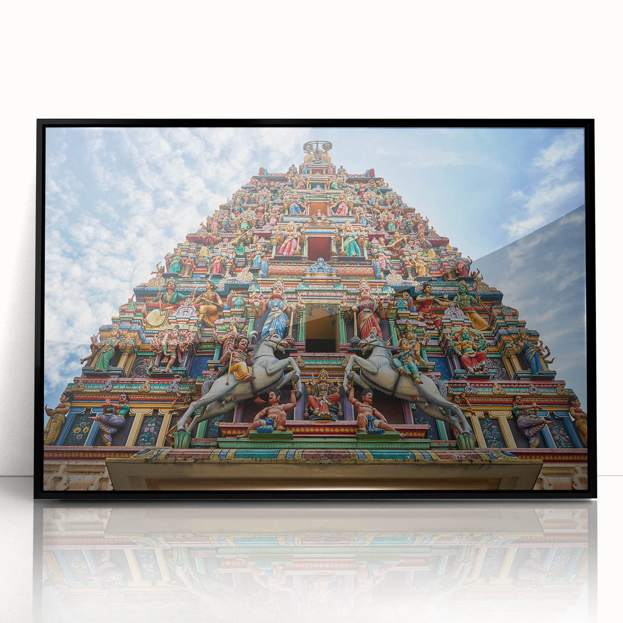 Large abstract wall art depicting a Malaysian landscape in muted earth tones on a framed acrylic.