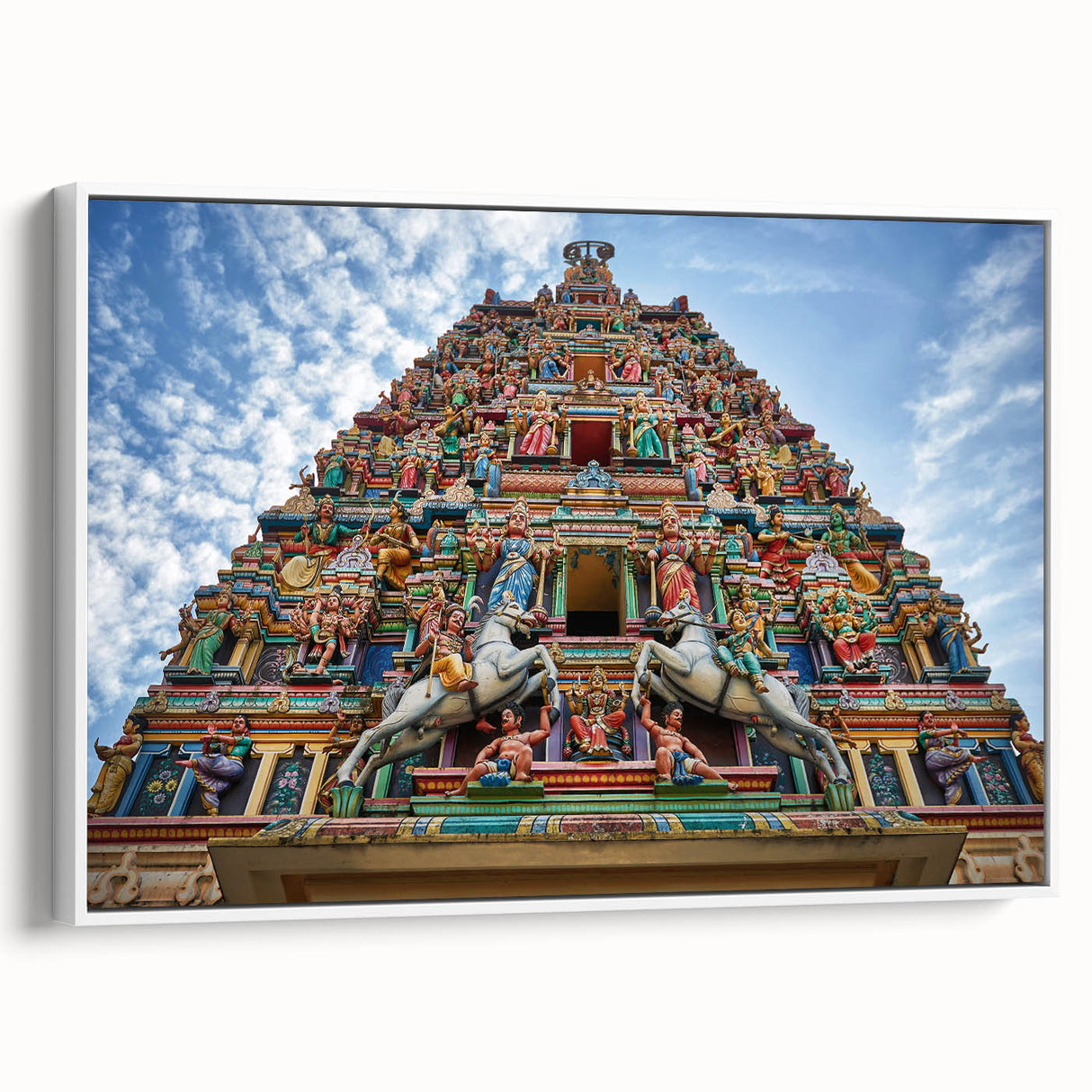 Vintage poster art featuring a colorful Malaysian scenery on an extra large framed canvas, ideal for living room decor.