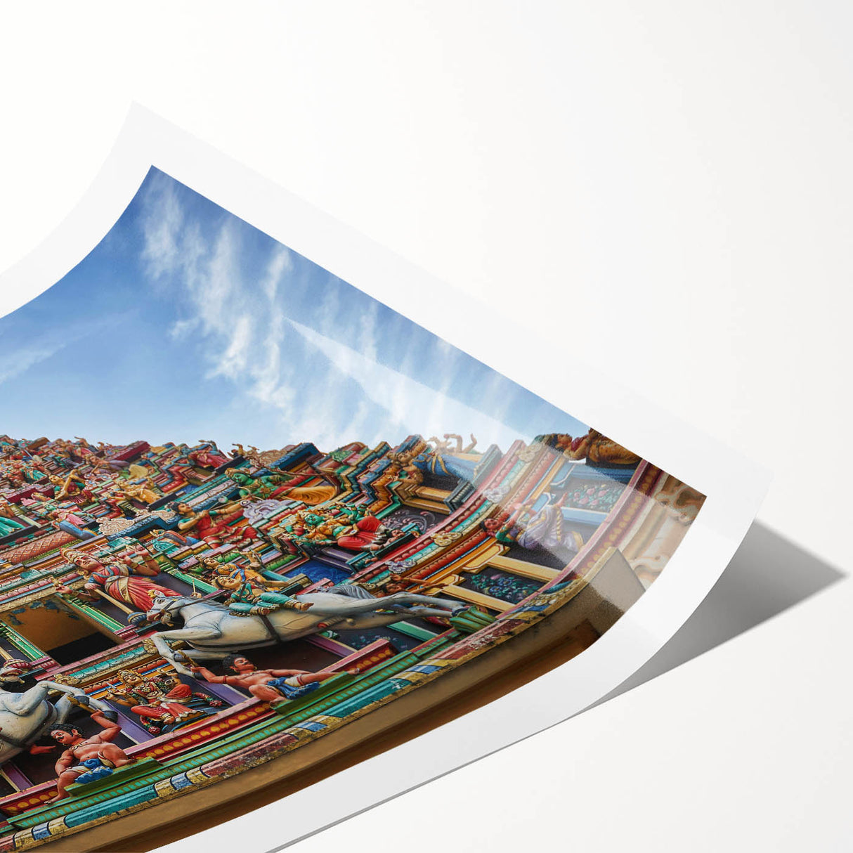 Extra large wall art featuring line art flowers in black on white, rolled print, ideal for large living room wall decor.