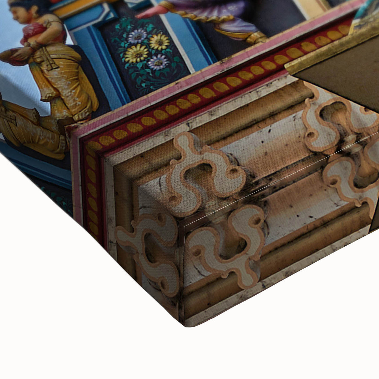 Large art of a black and white Malaysian landscape on stretched canvas, ideal for bedroom wall decor.