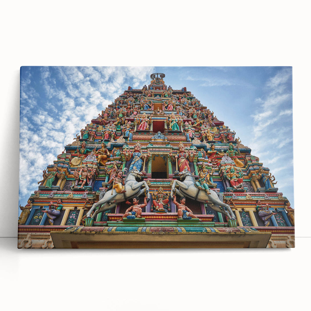 Black and white photo of a Malaysian landscape on stretched canvas, ideal for kitchen wall art or bedroom decor.