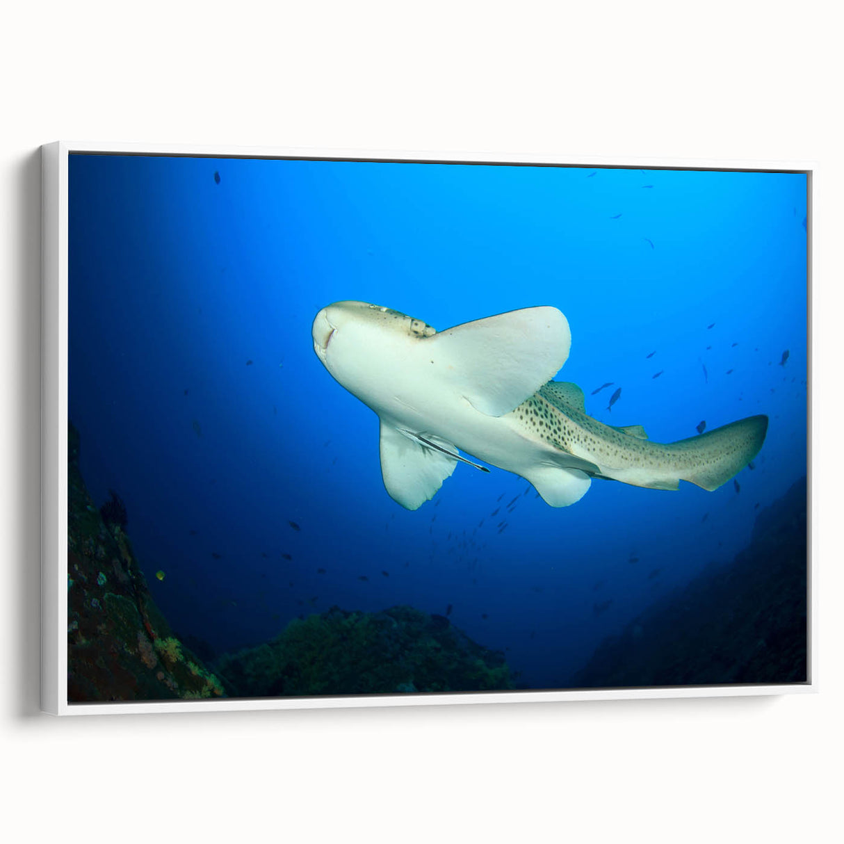 Vintage poster art of a Thai landscape on framed canvas, featuring colorful art in extra large size.