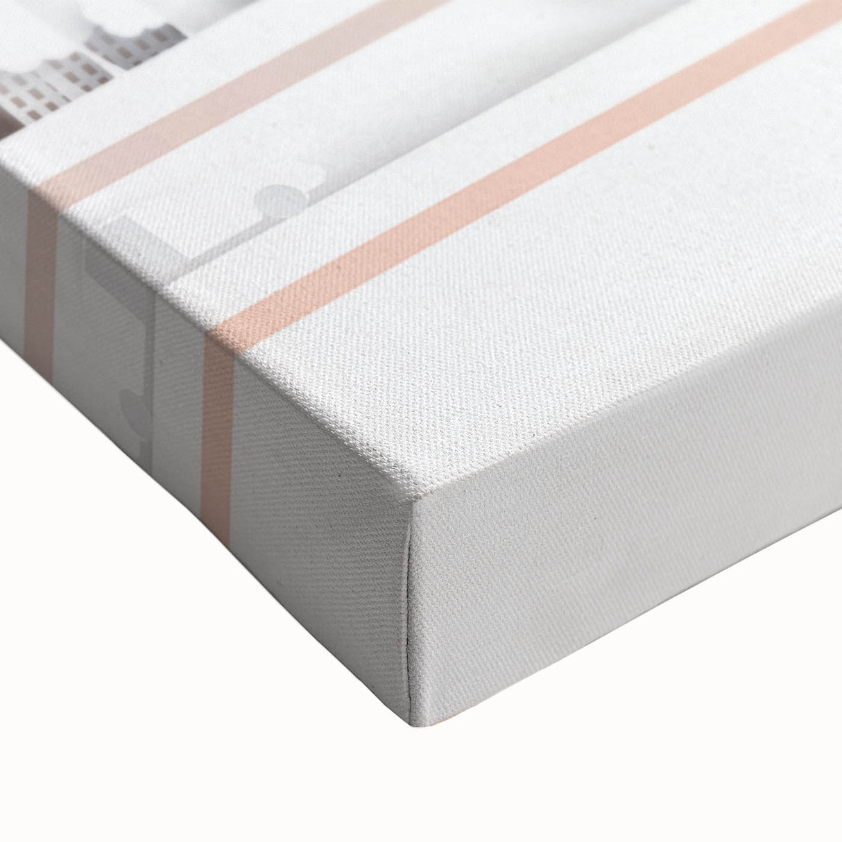 Large art of Brisbane landscape painting in black and white on stretched canvas, suitable for bedroom wall decor.