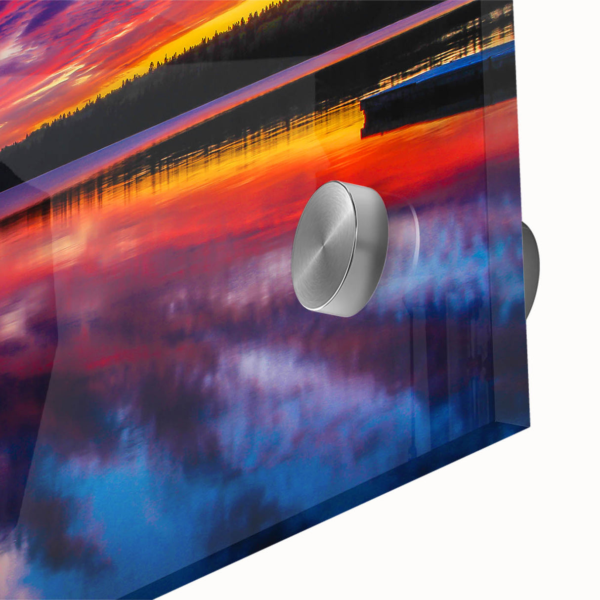 Large abstract wall art of Manitoba scenery in muted earth tones on acrylic glass, ideal for dining room ambiance.