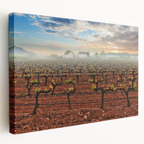 Large canvas print of Valencia cityscape in soft pastel shades, suitable for kitchen wall art.