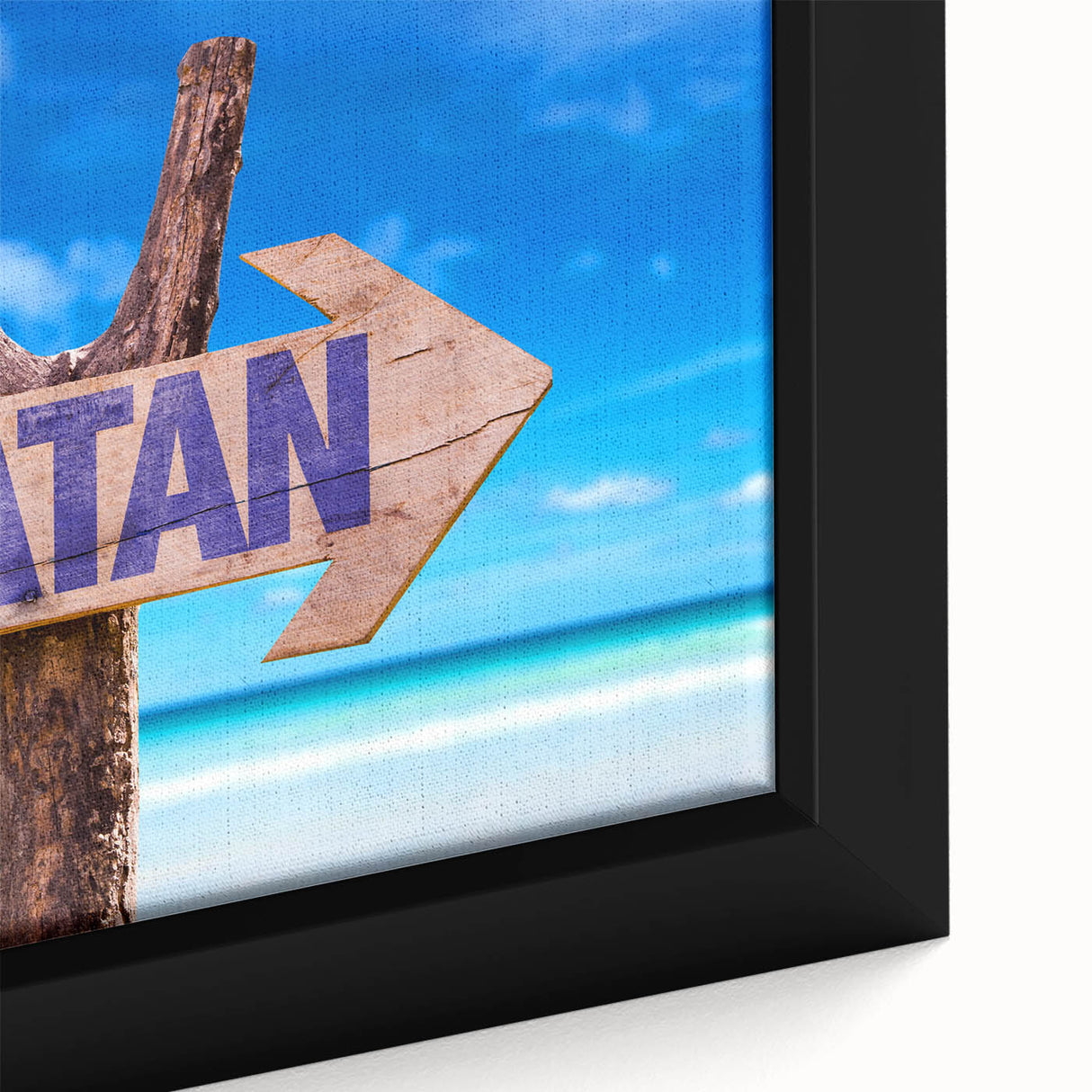 Black wall art featuring a textured, colorful abstract design on a framed canvas, ideal for living room decor.