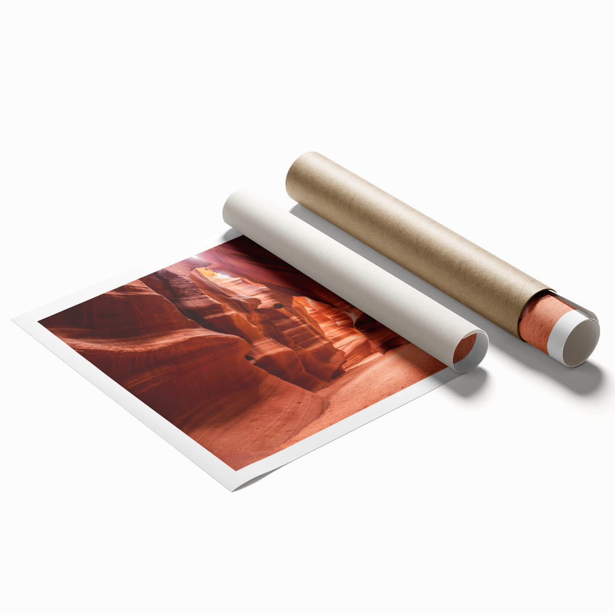 Extra large rolled print of Middle Eastern scenery in muted earth tones, ideal for classy bathroom wall art.
