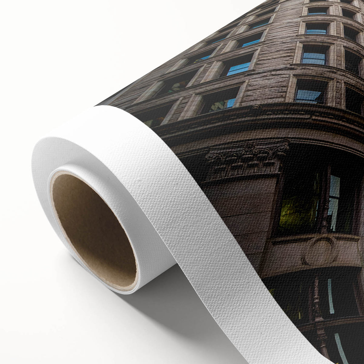 Art Deco poster of Boston skyline in pastel shades on rolled canvas, suitable for nursery wall art.