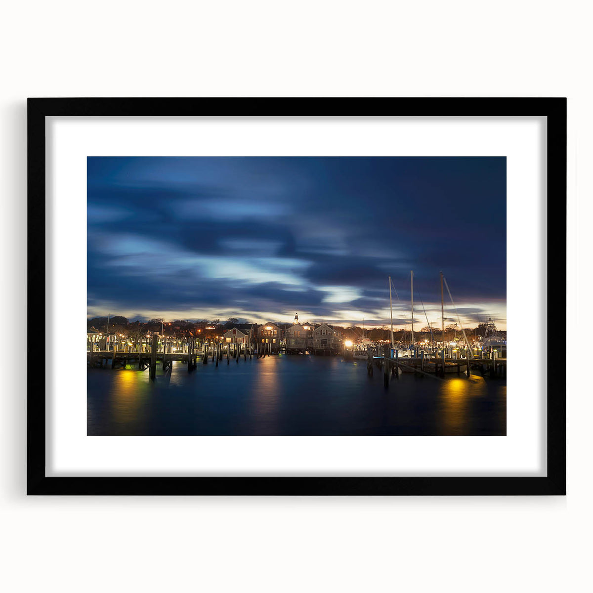 Abstract art print of a colorful, textured Massachusetts scenery on a large, framed canvas, ideal for living room decor.