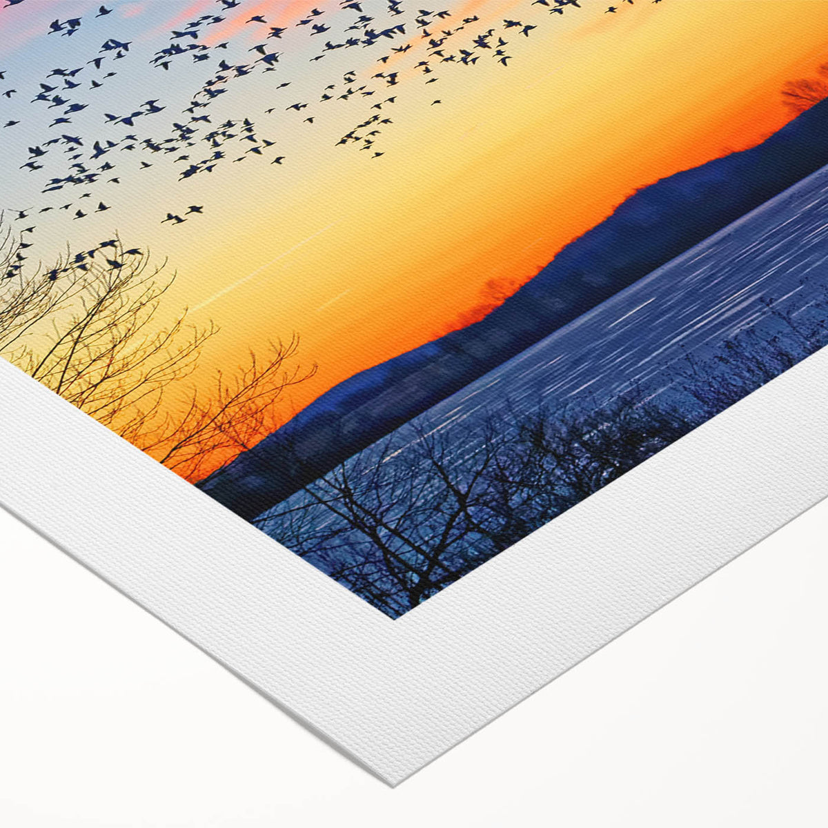 Art deco poster featuring a Pennsylvania landscape in soft pastel shades on rolled canvas, suitable for dining room decor.