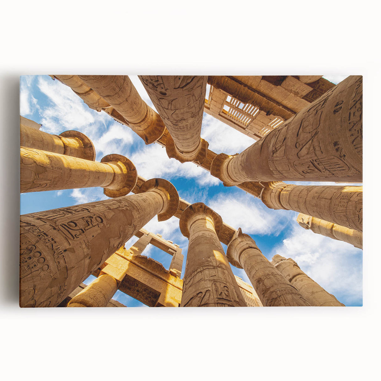 Large black and white stretched canvas of African scenery, ideal for kitchen wall art.