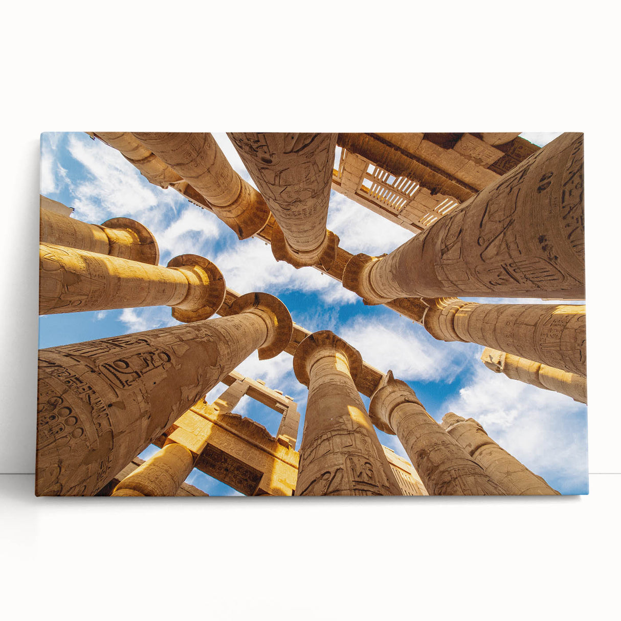 Large black and white canvas print of Egyptian scenery, ideal for kitchen wall art or bedroom ambiance.