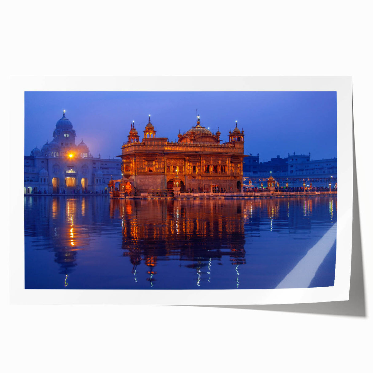 Extra large rolled print of a vibrant Indian landscape with floral accents, ideal for art wall dining room.