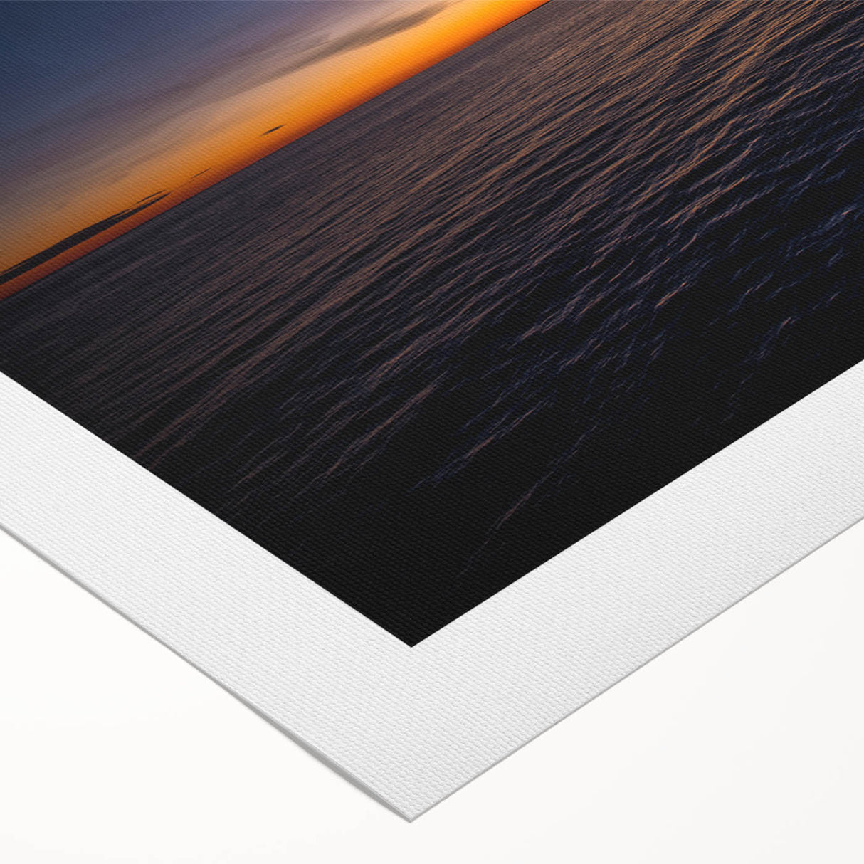 Art deco poster of New Brunswick scenery in muted green and blue tones on rolled canvas, suitable for dining room wall art.