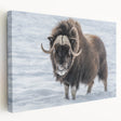 Stretched canvas print of Northwest Territories scenery in muted earth tones, ideal for kitchen wall art.