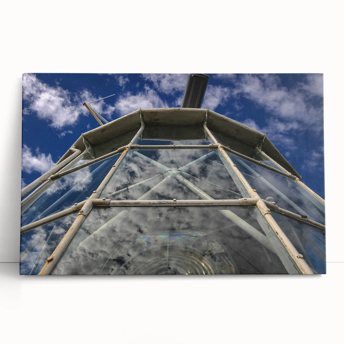 Large black and white stretched canvas of a Bermuda coastal scene, ideal for kitchen wall art.